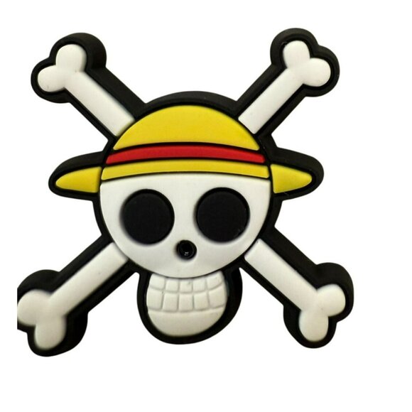 Monkey D. Luffy Anime Croc Charms Jibbitz Set Of 2 Straw Hat Pirate - Picture 3 of 4